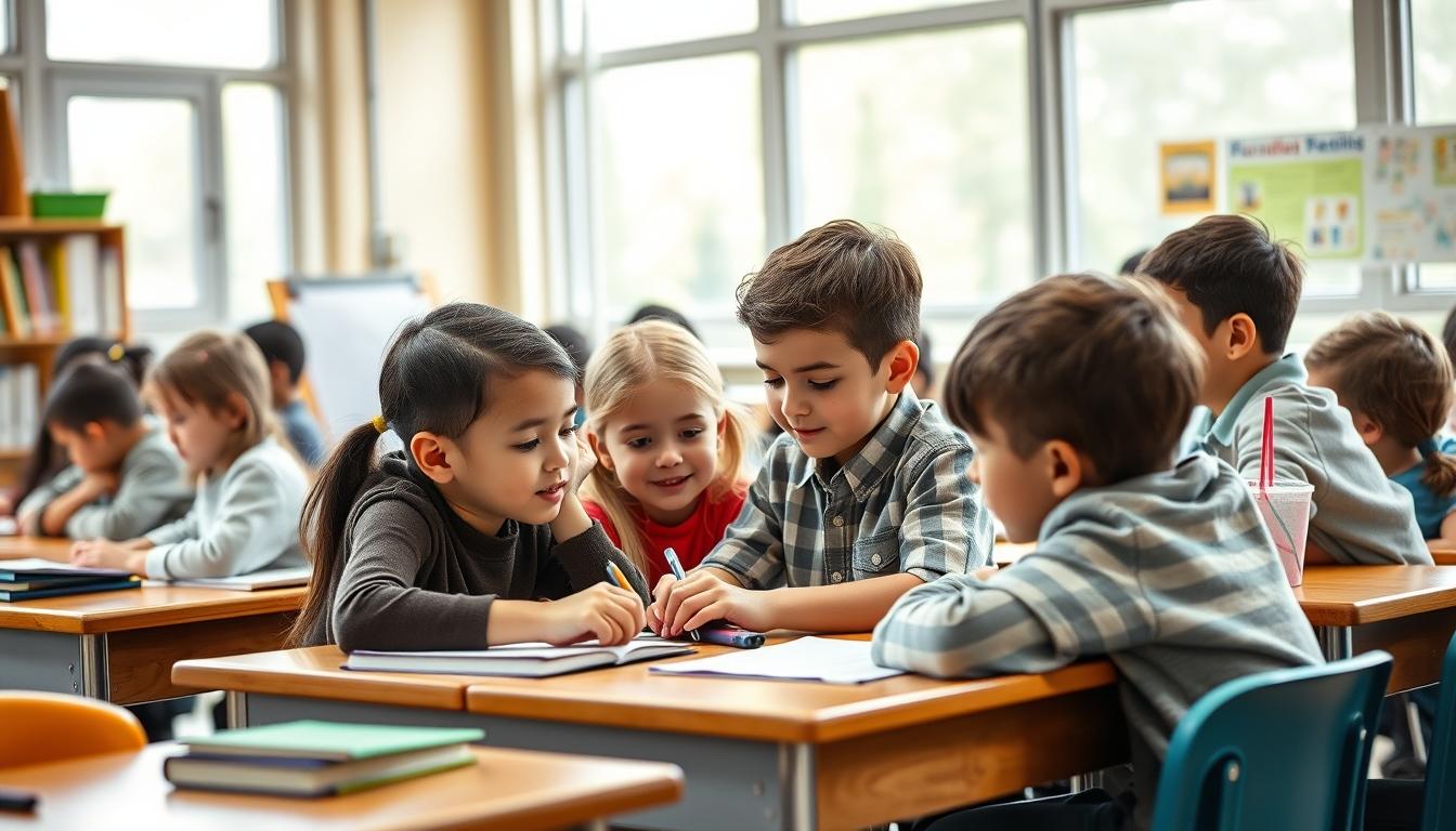 Students collaborating in study space
