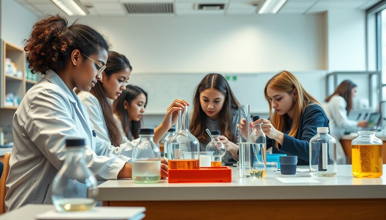 Student developing practical and academic skills